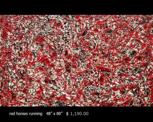 red horses running by Costabrero